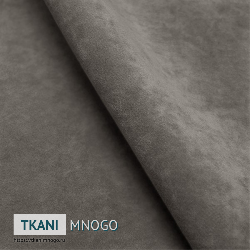 Фото ткани велюра “5” (однотонный серый)