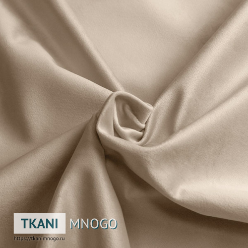 Фото материала велюра “035” (однотонный бежевый)